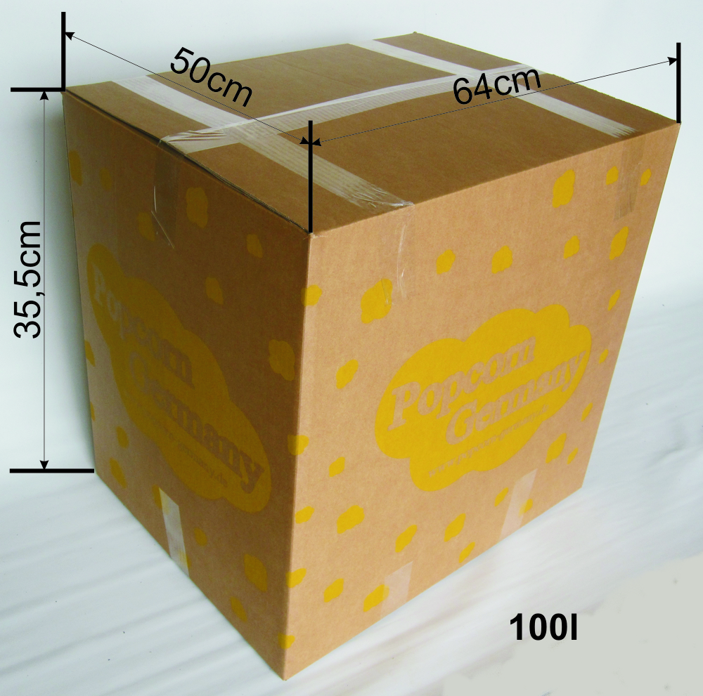 Fertiges Popcorn salzig lose im 100L Kunststoffsack / Karton 